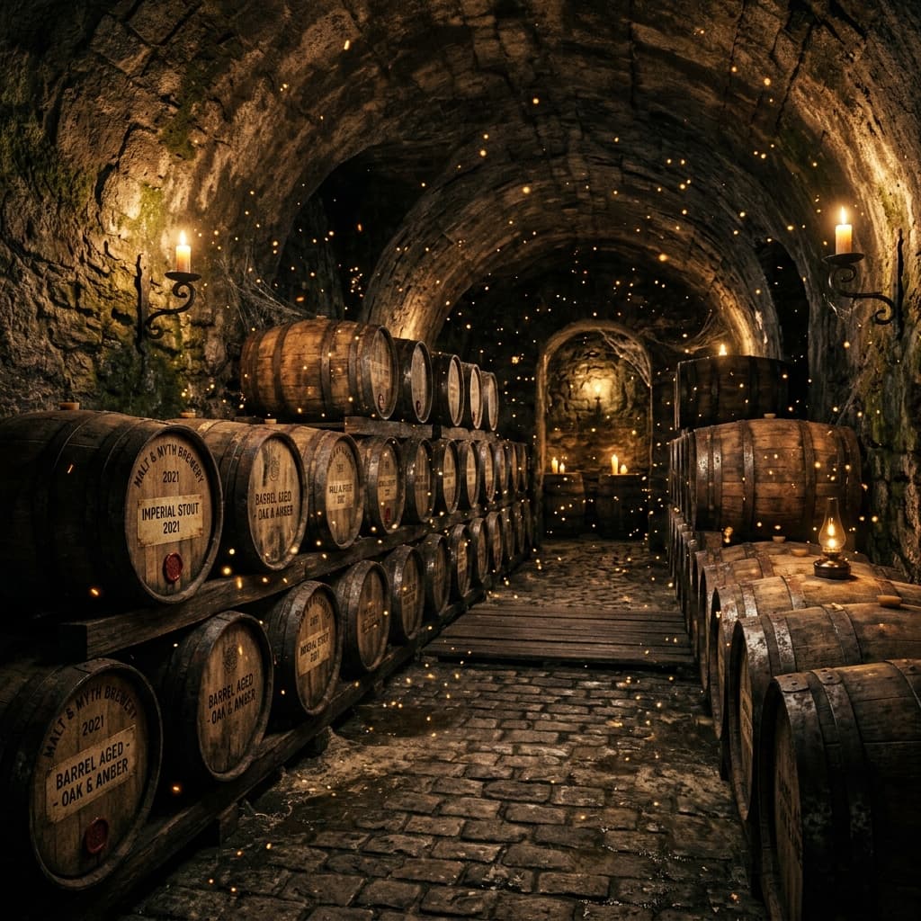 Aging beer in oak barrels